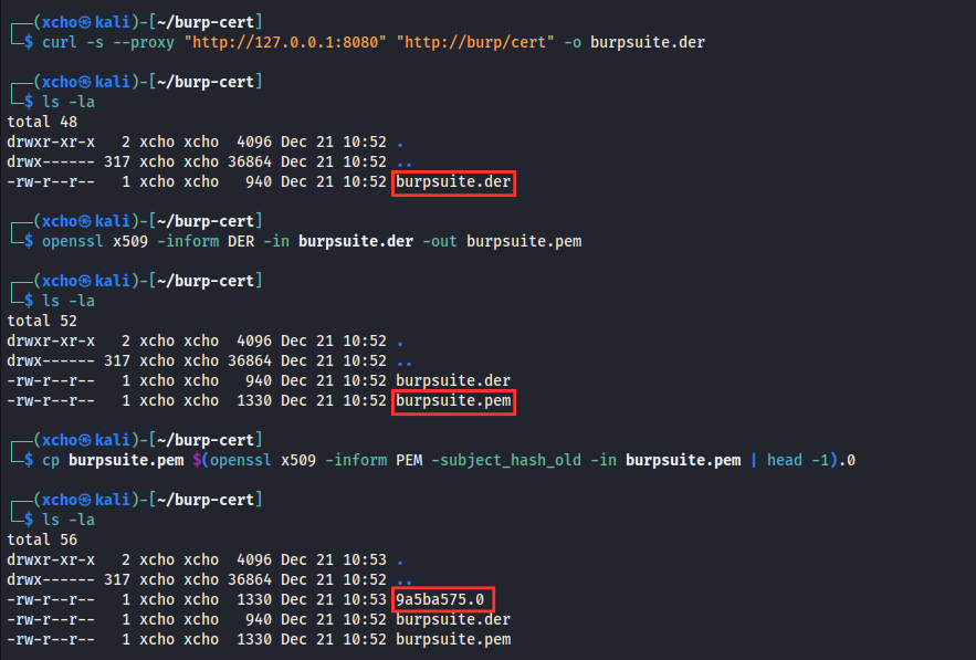 prep the certificate